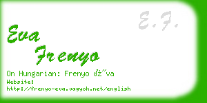 eva frenyo business card